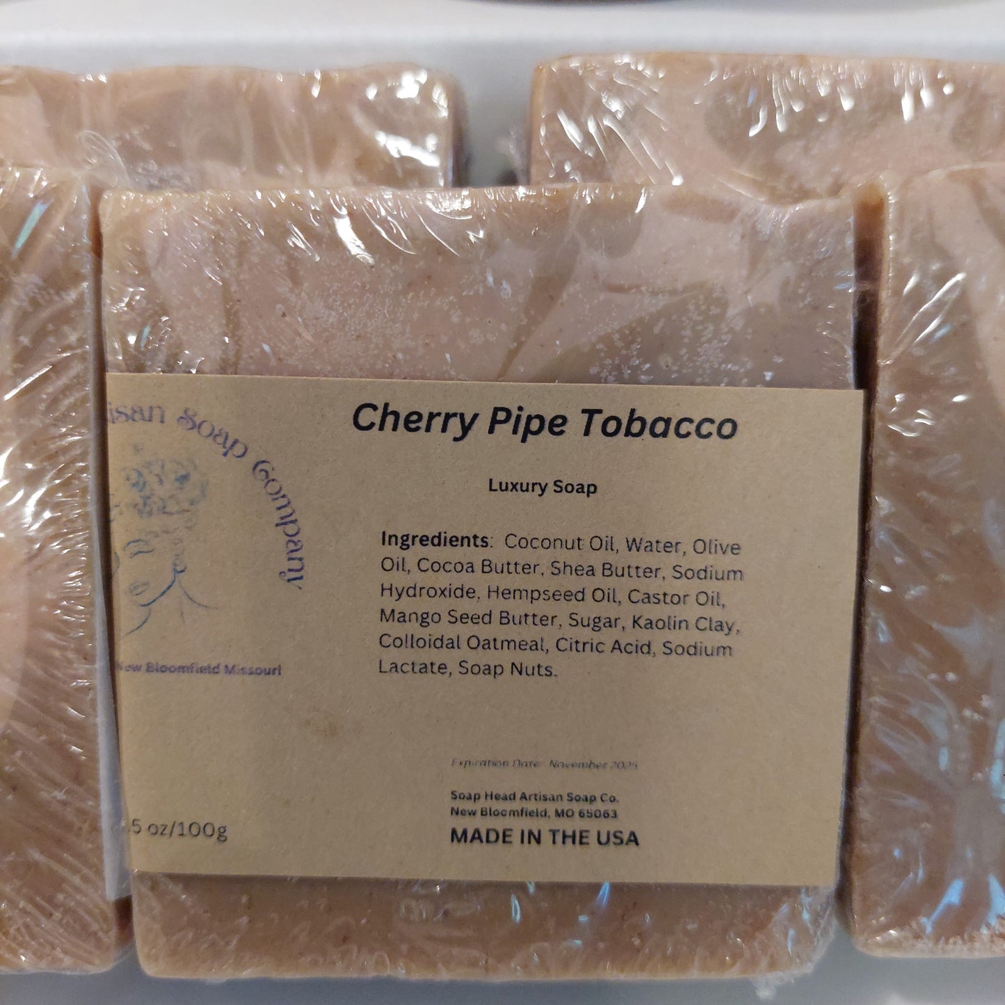 Cherry Pipe Tobacco Handcrafted Soap