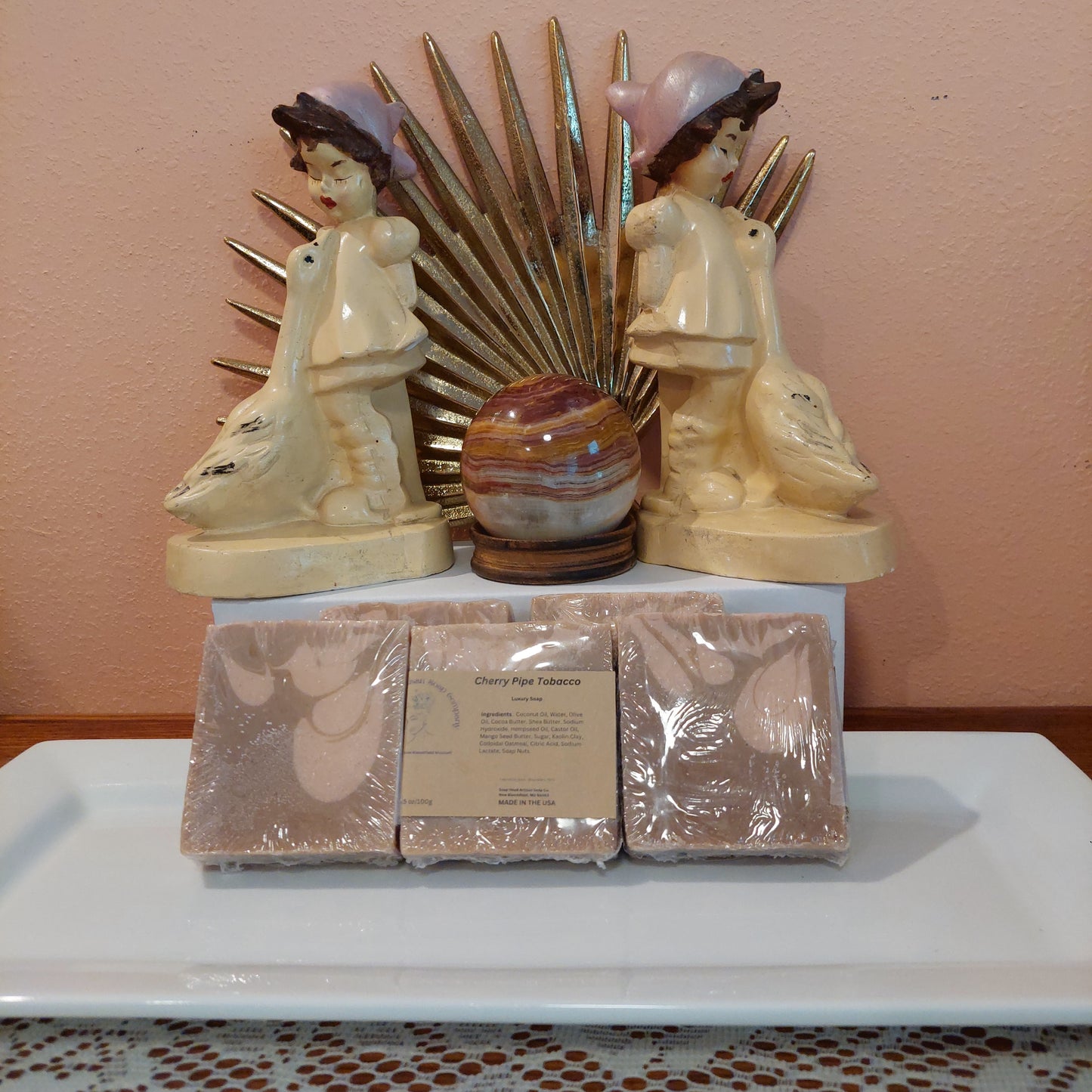 Cherry Pipe Tobacco Handcrafted Soap
