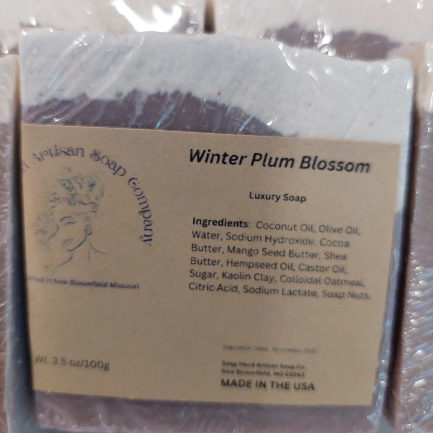 Winter Plum Blossom Handcrafted Soap