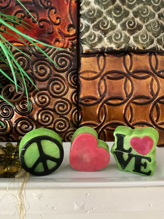 Hippie Peace Love Glycerin Soap