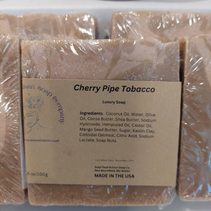 Cherry Pipe Tobacco Handcrafted Soap
